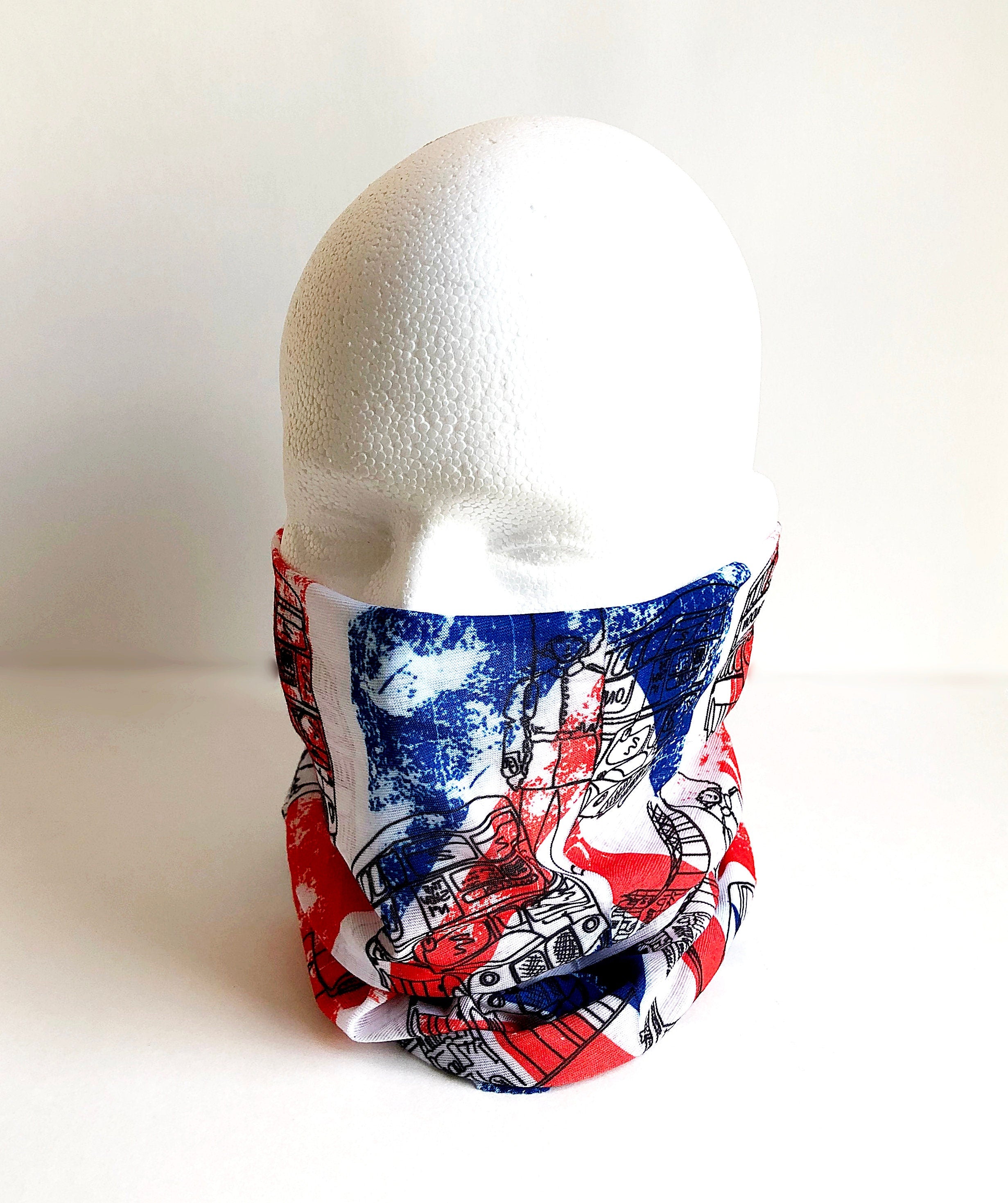 UK London Face Mask Scarf New Multi Functional Seamless Protective Covering Elastic Neck Gaiter Bandana Breathable Balaclava Head Wear N113